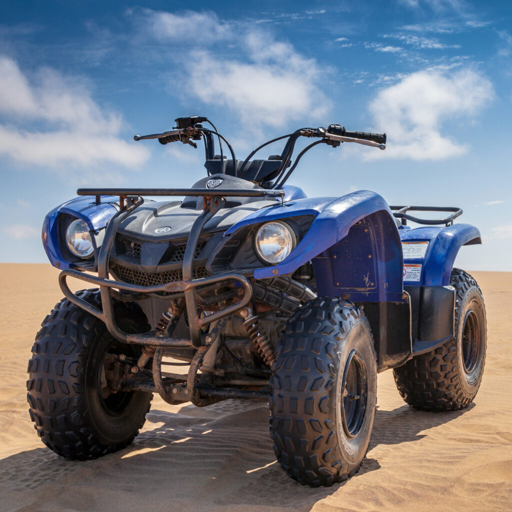 four-wheeler in sand